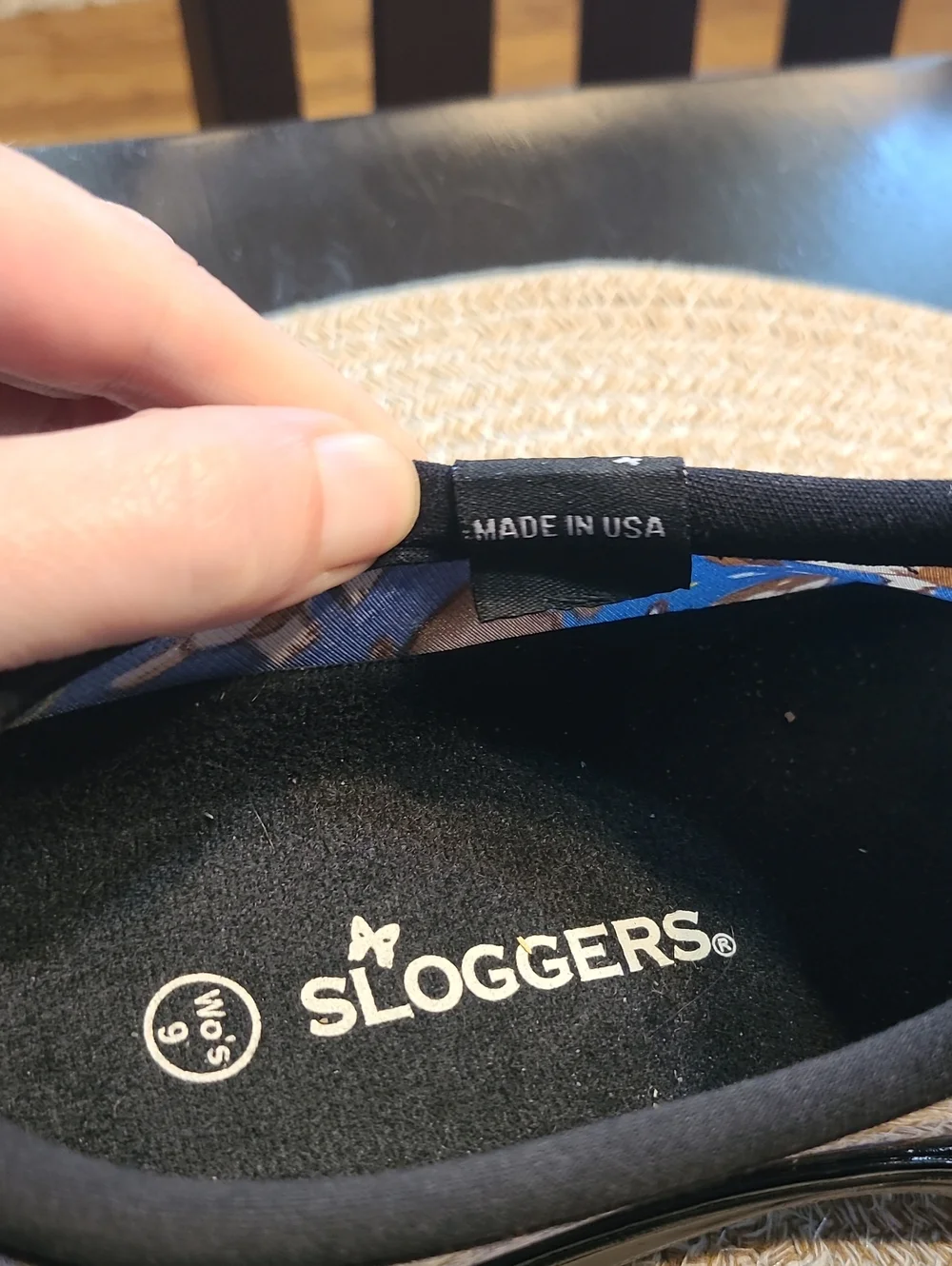Sloggers Blue Lil Goat Pattern Waterproof Slip-On Clogs Size 9
